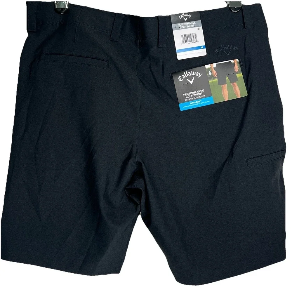 Callaway‎ Mens Performance Golf Shorts Black Opti-Dri Media Pocket 38 CGBSF0S9